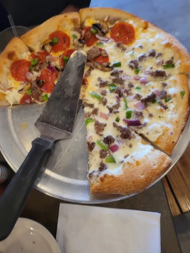 Half Supreme and Half Philly with White Sauce